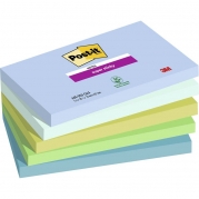 Post-it Super Sticky Notes 76mmx127mm 90ark/blk 5blk/pak Oasis farvekollektion