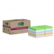 Post-it Super Sticky Recycle Assorteret 47,6x47,6mm 12blk